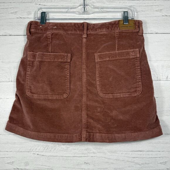 American Eagle Pink Super Hi-Ride Aline Cordouroy Skirt Womens Size 10 - Picture 2 of 5